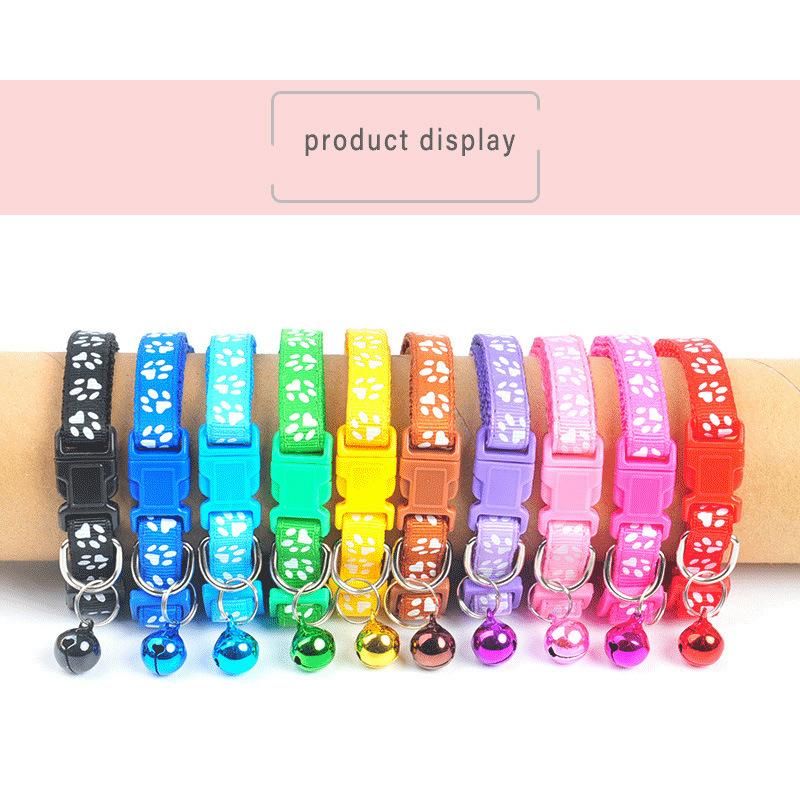 Adjustable Buckle Cat Collar Pet Accessories Colorful Cute Bell Pet Collar