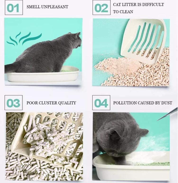 High Quality Safe and Dust-Free and Inhibit Bacteriapure Pure Natural Cassava Cat Litter