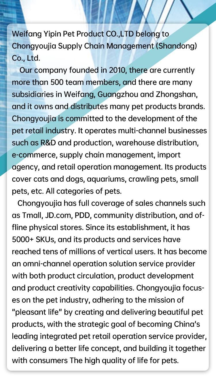 Yee Factory Distributor Delivery Pet Food Product Food