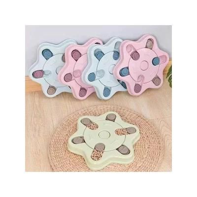 Eco-Friendly Durable Toys PP Metal Colorful Shape Dog Bowl Slow Feeder