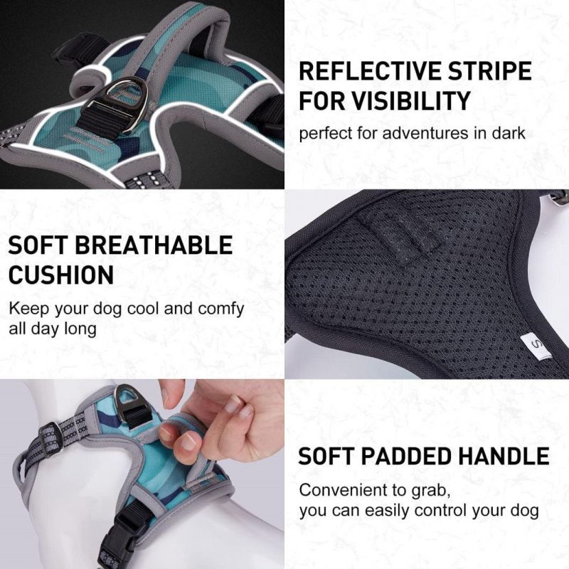 Adjustable & Easy to Put on Reflective Dog Harness