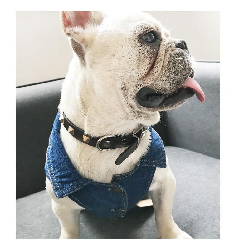 Fashionable Jeans Pet Puppy Clothes Dog Denim Vest Jeans Clothes Jackets