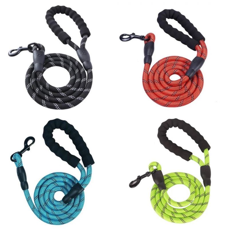 Reflective Durable Dog Leash Nylon Leashes Medium Large Dogs Collar Leashes Lead Rope