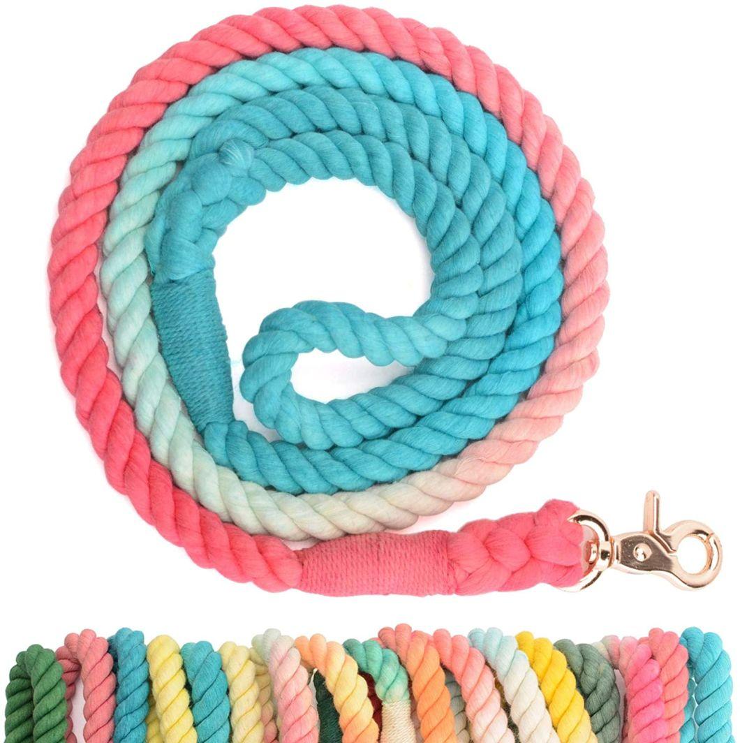 Hand Woven Cotton Traction Rope Lead with Small MOQ