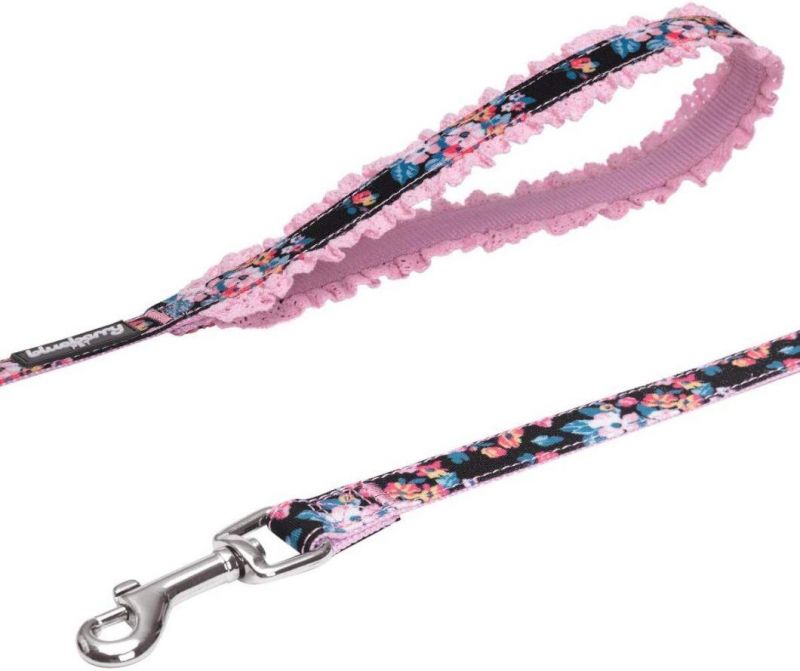 Elegant Lace Floral Pattern Dog Leash