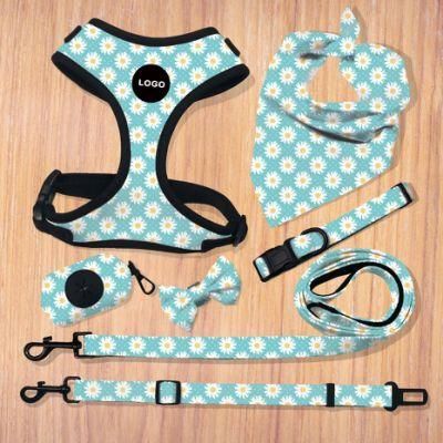 Latest Desirable Adjustable Polyester Pet Lovely Dog Harness Bow Tie and Leash Set/Pet Toy
