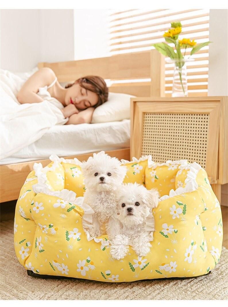 2022 New Pet Supply Cute Sofa Cozy Summer Cool Nest Kennel Cat Dog Bed for Small Medium Dog Cat Teddy House