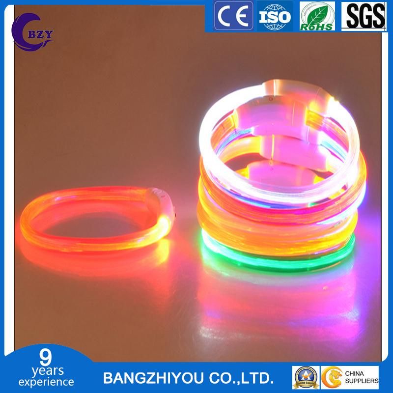 Optical Fiber LED Luminous Collar Multi-Color USB Charging Collar Can Shorten The Pet Collar