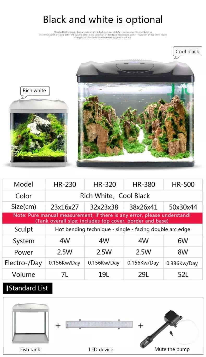 Wholesale Decorative Mini Glass Aquarium Tank with T5 Light