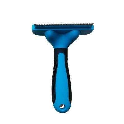 Pet Grooming Products Hair Comb Brush Rake Grooming Self Cleaning Slicker Open Knot Shaving Pet Detangling Comb Grooming Tool Blue-L