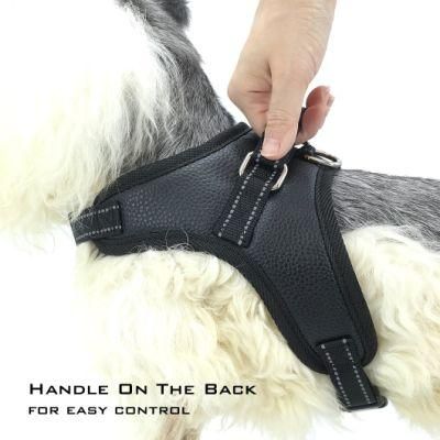 Adjustable No Pull Soft Reflective Wholesale Portable Leather Pet Product