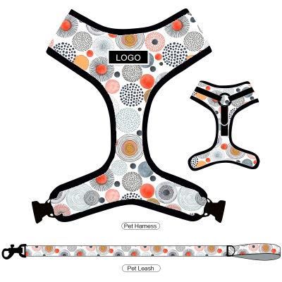 Cute Custom Print Cartoon Floral Soft Neoprene Air Mesh Padded Pet Cat Dog Harness/ Floral