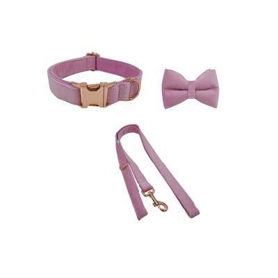 Velvet Dog Collar and Leash Set, Soft &amp; Comfy Adjustable Dog Collar