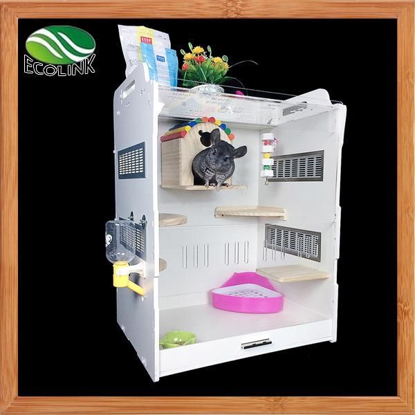 Crystal-Zoo Crystal Acrylic Hamster Double Floors Pet Cage with Decorations