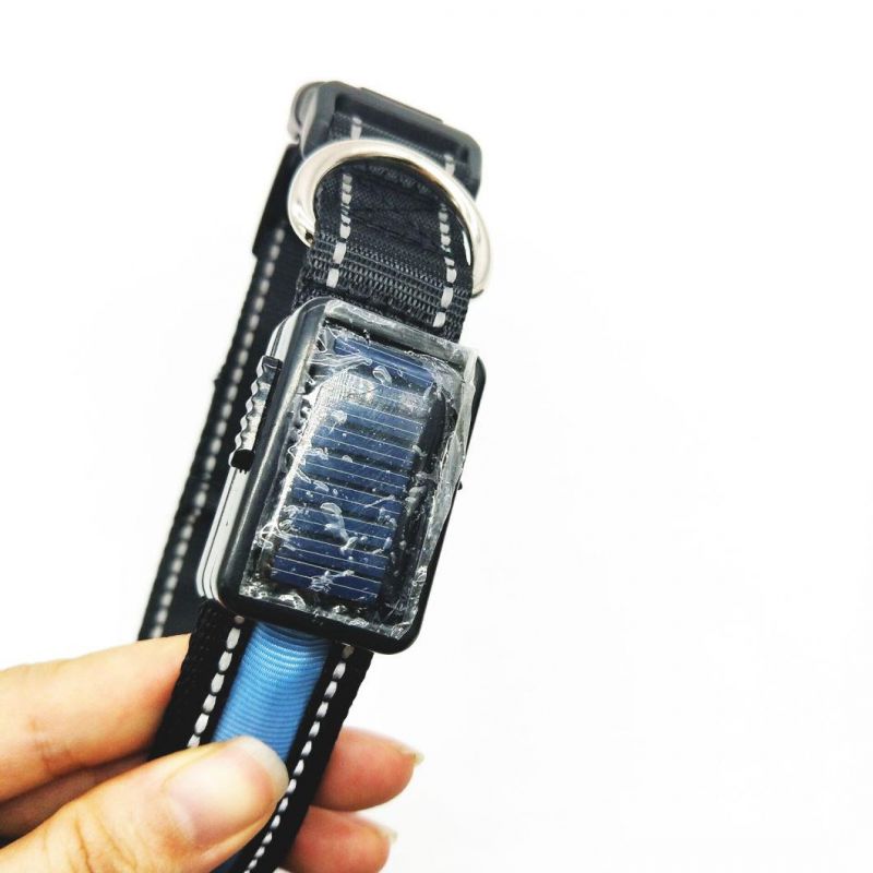 LED Pet Collar Solar Charging Flashing & Reflecting Dog Collar