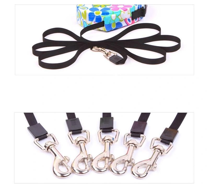 Automatic Telescopic Traction Rope Dog Chain Cute Leash Flower DOT Footprint Puppy Pet Dog Chain