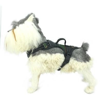 Custom Reflective Adjustable Training Chest Padded Camouflage Dog Harness Pet Supply