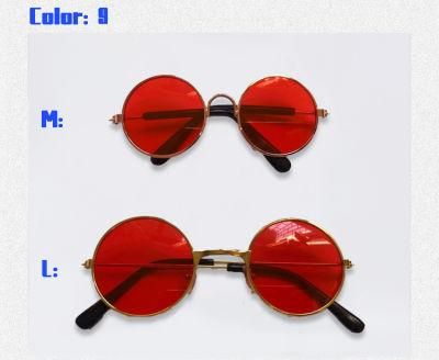 Pet Vintage 2022 Brown Colorful Anti-Reflective Dog Accessories Sunglasses Set