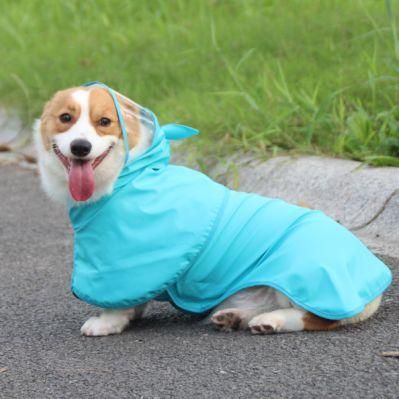 Dog Raincoat with Transparent Hat Reflective Pet Raincoat Pet Product