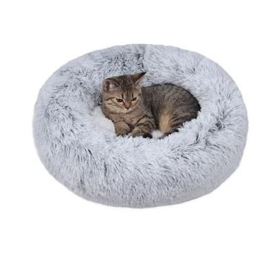 Manufacturer Wholesale Multi Colors Luxury Donut Round Plush Dog Pet Cat Bed