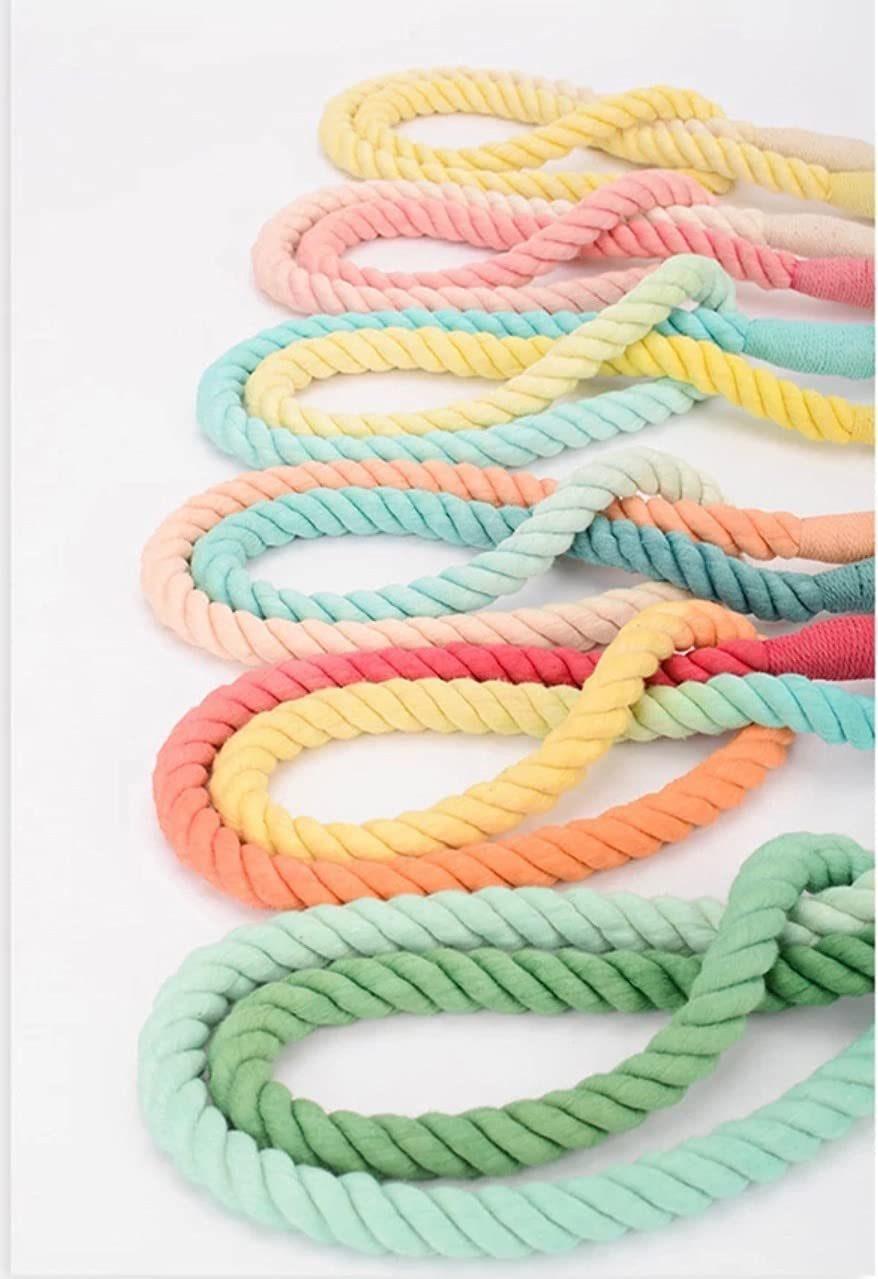 Tie Dyed Handmade Ombre Dog Leash for Large Dogs with Swivel Snap Hook