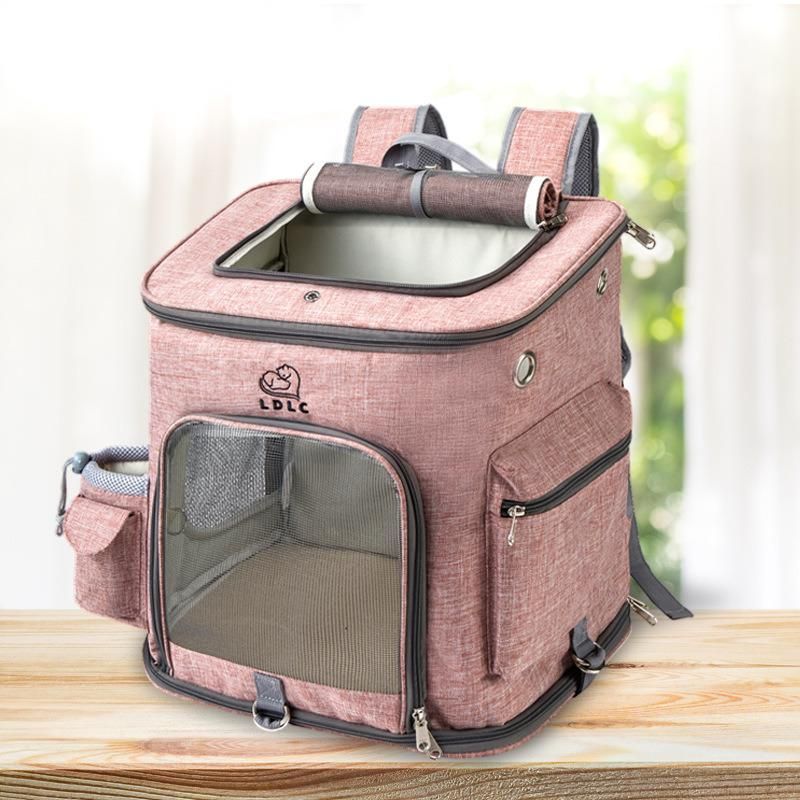 Spot Wholesale Upgrade Increased L-Size Pet Backpack Foldable Double Shoulder Pet Bag out Portable Cat Bag