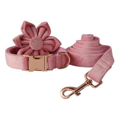 Durable Velvet Dog Collar with Heavy Duty Accessory