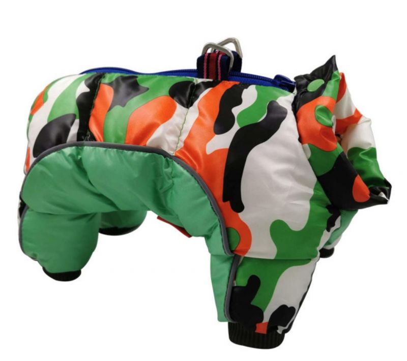 Pet Camouflage Winter Coat Fleece Large Dog Clothes Jacket Jumpsuit