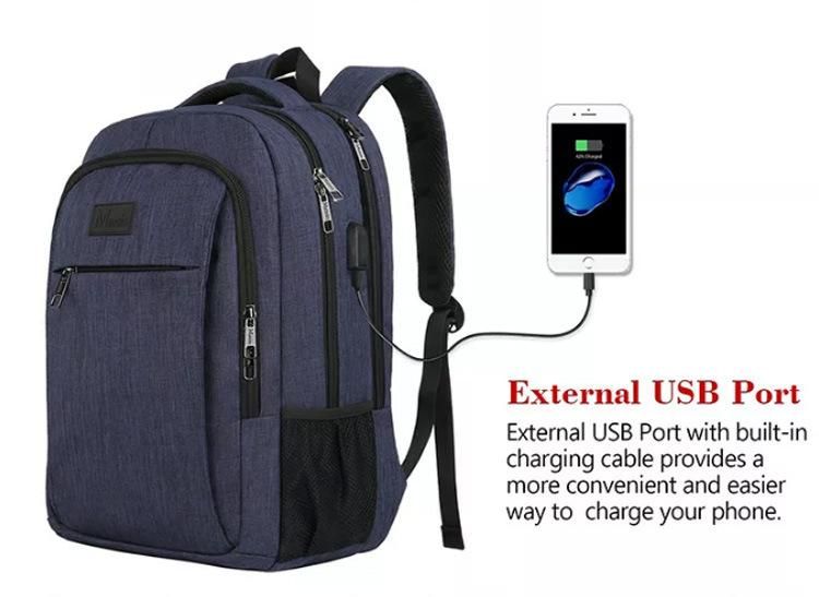 Travel Business Durable Laptop Backpack with USB Charging Port