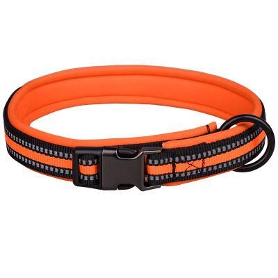 Solid Dog Militar Collar Airtag Dog Collar Holder Nylon Reflective Dog Collar