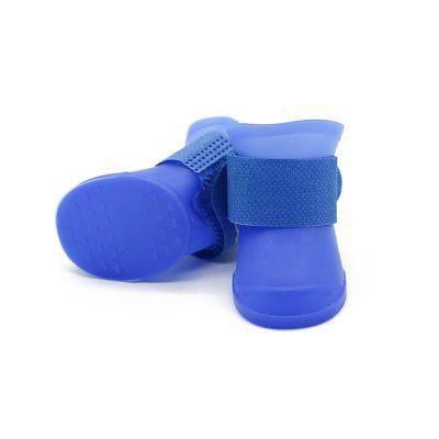 Eco-Friendly Silicone Dog Boots Silicone Rainy Shoes Amazon Hot Sales Flexible Protecting Shoe for Pets