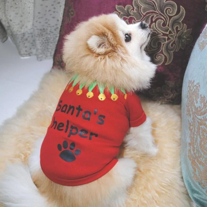100% Cotton Christmas Dog Clothing with Fast Delivery