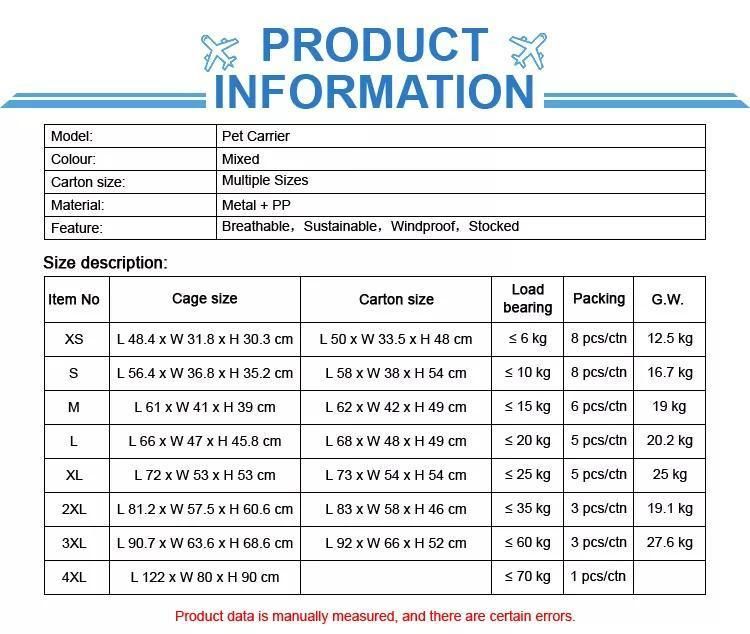 in Stock Plastic Pet Accessories Pet Products Pet House Cat Kennel Pet Cages Carriers Houses Large Kennel