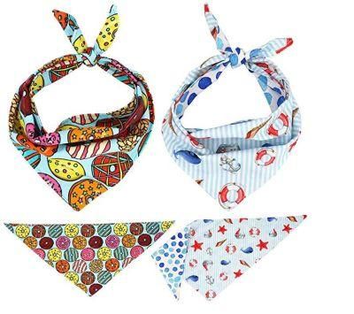 2022 Pet Supplier New Released Custom Pattern Polyester Bandana for Holiday