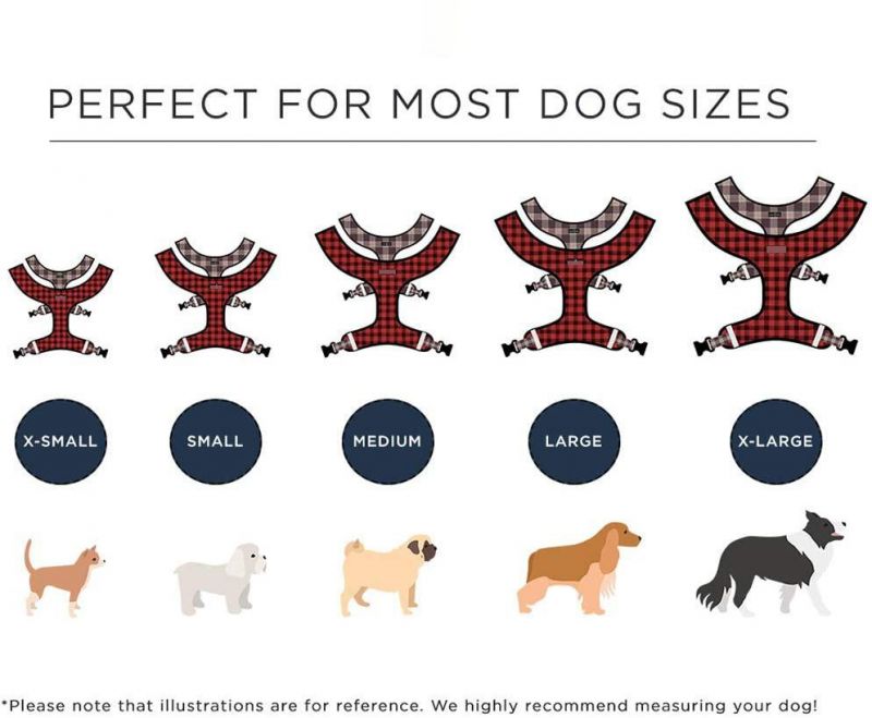 Reversible Dog Harness Walking Halter - Harnesses for Small Medium Large XL Dogs - Padded Adjustable - for German Shepherd, Pug, French Bulldog, English Bulldog