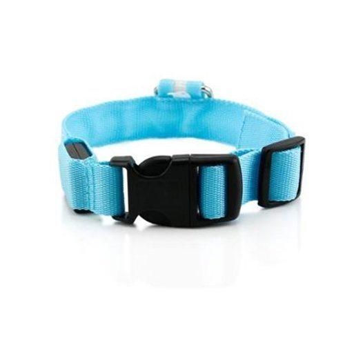 LED Pet Collar Adjustable Polyester Glow Dog Safe Flashing Necklace
