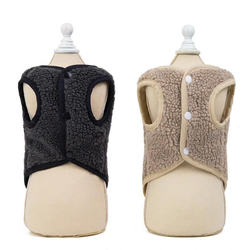 Double-Sided Vest Teddy Clothes Wholesale Pet Clothing Dog Vest Cashmere Waistcoat Autumn and Winter Cat Clothing