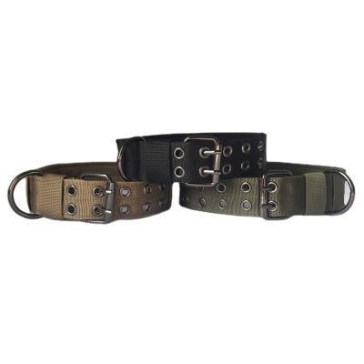 Nylon Tactical Dog Collar with Five Gears Adjusting Pin Buckle