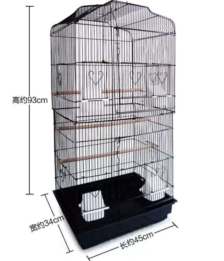 Super Big Tall Metal Folding Removable Birds Parrot Breeding Cages Travel Pet Carrier Birdcage