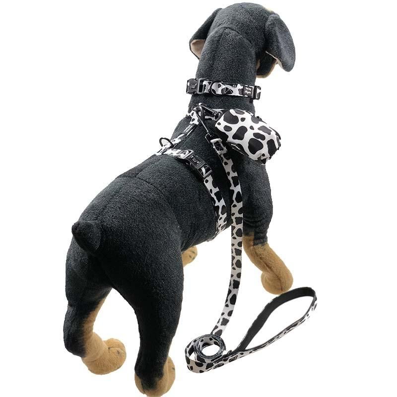 Luxury Custom Dog Collar Leash Neck Adjustable Breathable Multi-Design Pet Dog Harness Pet Backpack Harness