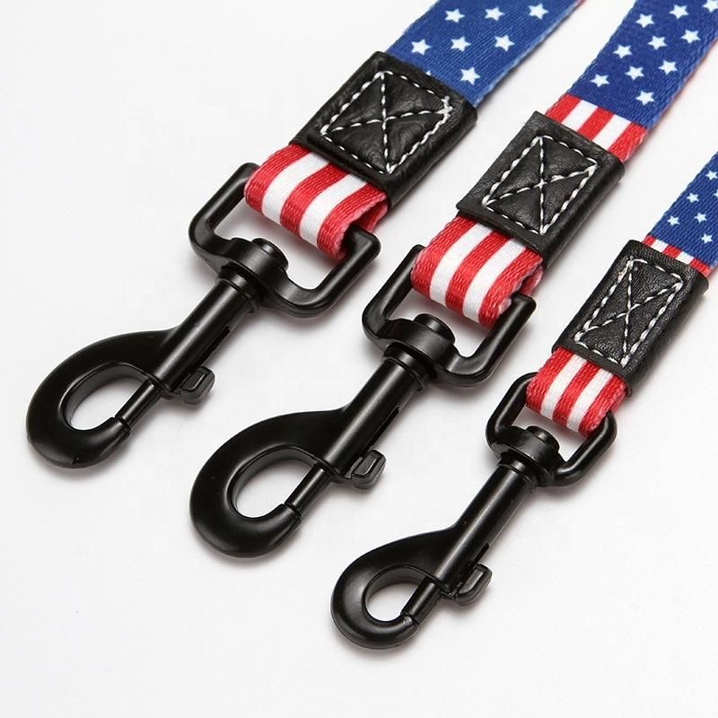 Factory OEM Custom Logo Safety Adjustable Outdoor Walking Running Nylon Reflective Large Dog Leash