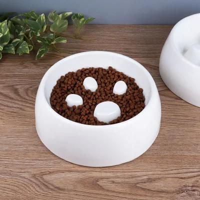 White Ceramic Dog Pet Food Feeding Bowl Cat Claw Bowl