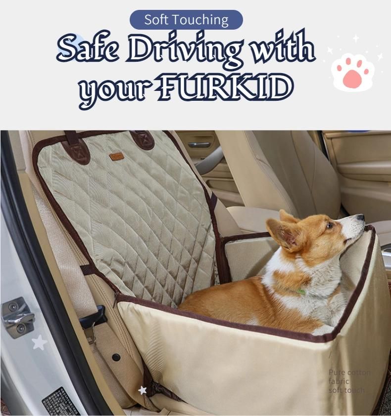 Pet Car Seat Cover Waterproof Large Capacity Detachable Washable Dog Bed