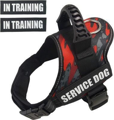 Spupps Red Camo Color Service Dog in Training Vest with Removable &amp; Changeable Customized Patch