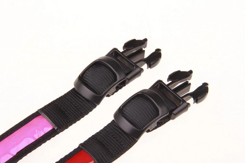 Night Safety Flashing Glow in The Dark PU Pet Leash LED Dog Collar