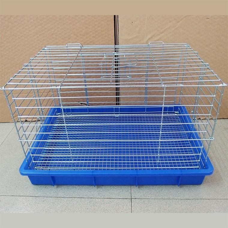 Rabbit Cage Metal Pet Rabbit Hutch Portable Small Animal House Poultry Carriers