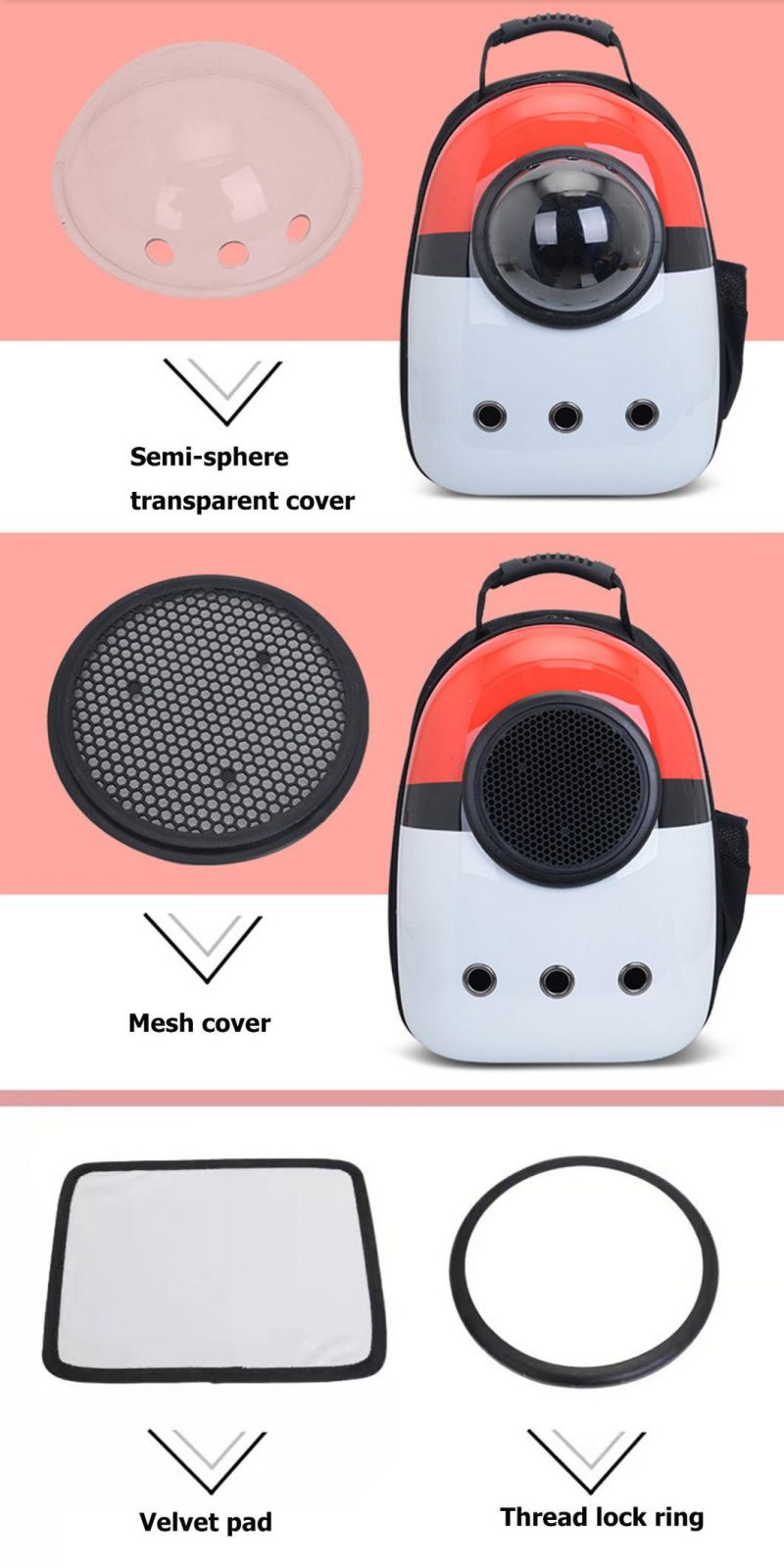 Minions Portable Travel Pet Carrier Bubble Backpack for Dog and Cat