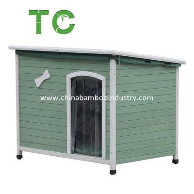 Cheap Price Wooden Dog Cage Dog House Dog Kennel Slant-Roofed Wood Dog Pet House Shelter Kennel with Open Entrance