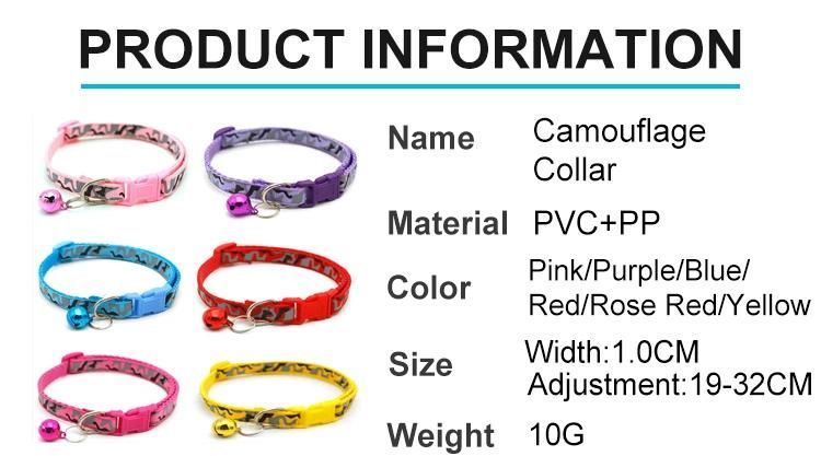 Wholesale Adjustable Colorful Reflective Cat Collar