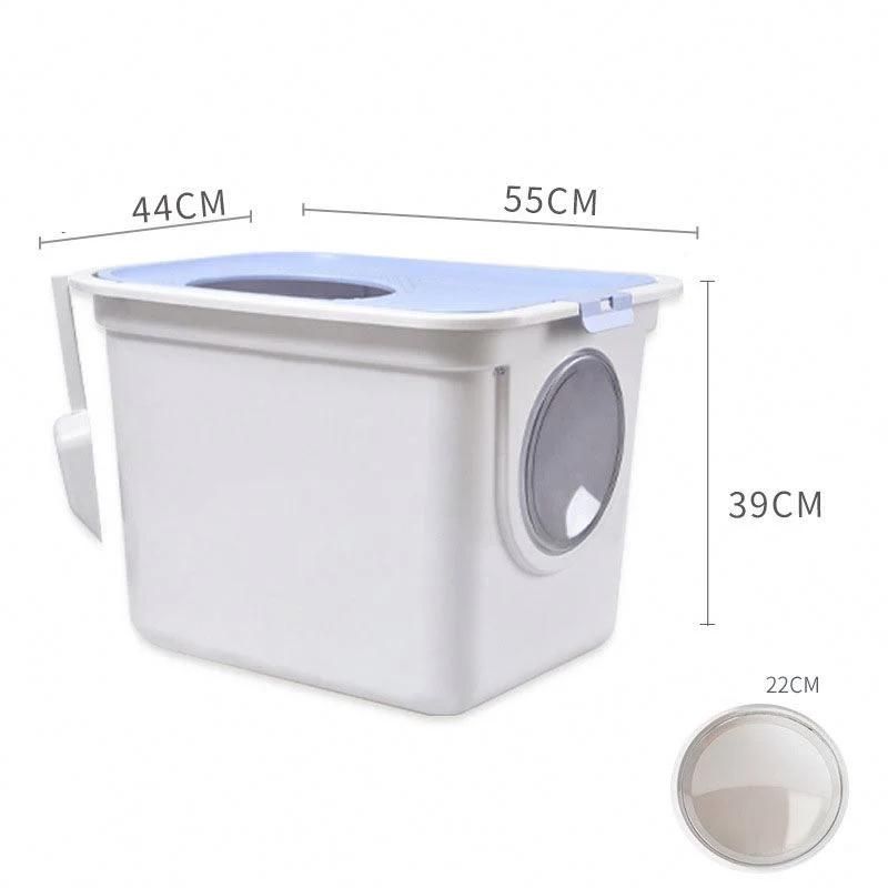 High Quality Cat Litter Box Toilet Configurable Cat Litter Box Top-Entry or Front-Entry Reduces Litter Tracking Wbb18603